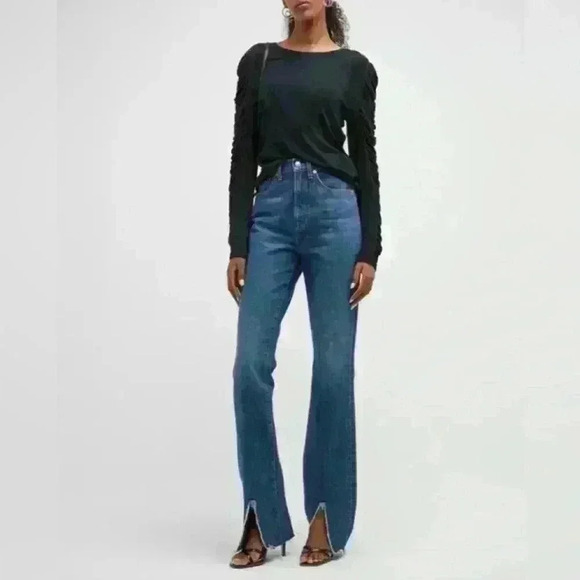 NWT Veronica Beard Keane Long Straight Leg High Rise Jeans Size 30 - Picture 13 of 13